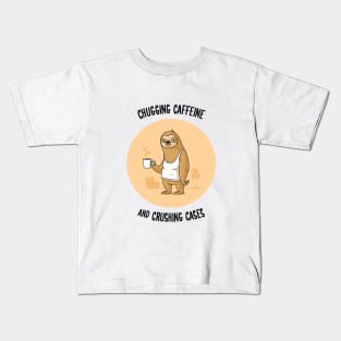 Sloth Coffee Custom Kids T-Shirt